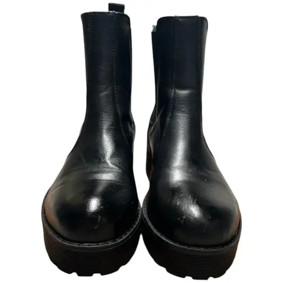 DIRTY LAUNDRY Monet Chelsea Boots Women's 8 Black Platform Rugged Lug Sole READ - Picture 8 of 12